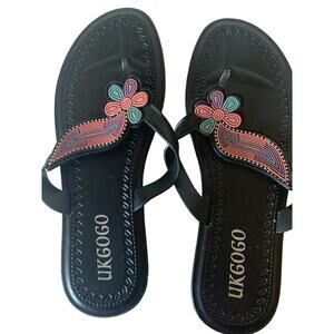 UKGOGO toe sandals pinks blues EU 41